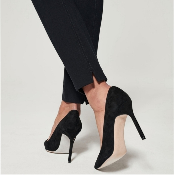 Spanx Black The Perfect Back Seam High Rise Skinny Ankle Ponte Trouser Pants - Picture 3 of 10